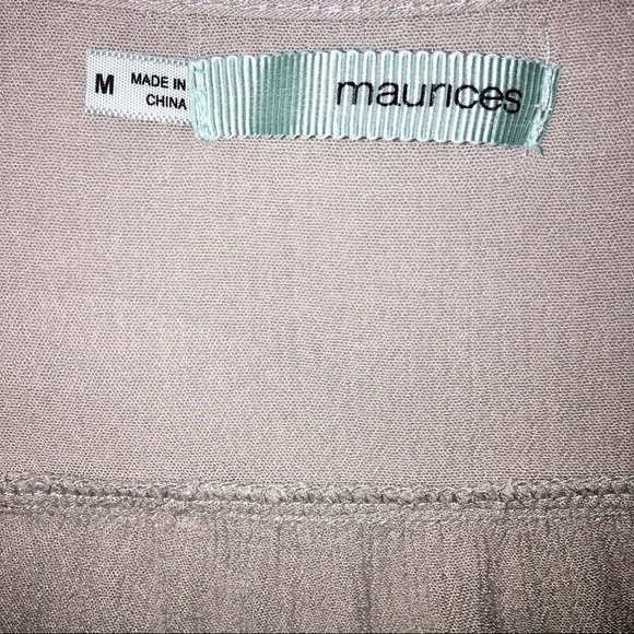 Aztec Beaded & Embroidered Peasant Boho Top Country Blue Gray Maurices Medium - Picture 10 of 15